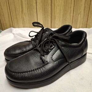 SAS Bout Time mens Shoe Size 10.5 M Black leather Lace Up Barely Worn USA